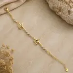 Gold Renk Yıldız Figürlü Taşlı Bileklik - Görsel 3