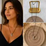 Gümüş Renk L Harf Figürlü Siyah İpli Kolye – Ayarlanabilir Kadın Harf Kolye