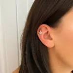 Parıltı Yaprak Çelik Piercing
