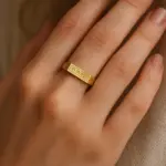 Selin Anahtar Desen Çelik Yüzük(18 beden)