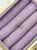 İkiz Kalp Kavis – Çelik Zirkon Barbell Piercing - Görsel 2