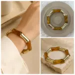 Gold & Bal Rengi Detaylı Modern Bileklik
