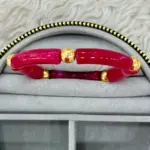 Kırmızı Detaylı Gold Boncuklu Bileklik
