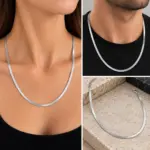 Silver Yassı Zincir Kolye