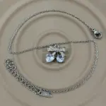 Kristal Taşlı Fiyonk Detaylı Çelik Halhal