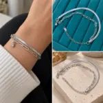 İkili Silver Zincir Bileklik