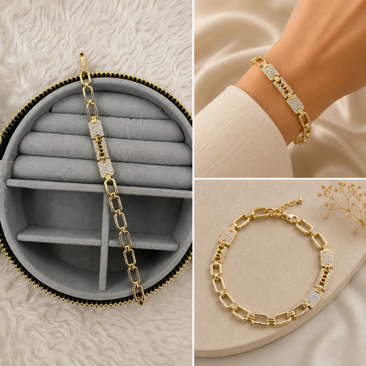 fd3473b4-80f9-47bf-ad51-1f7060ae30e3.webp Xuping Taşlı Geometrik Gold Bileklik - Görsel 1