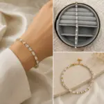 Xuping Baget Taşlı Gold Bileklik