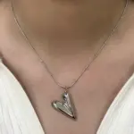 Çelik Minimal Modern Kalp Kolye