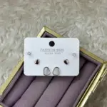 Sedef Detaylı Mini Küpe Seti – Gold