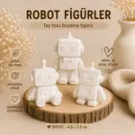 Robot Figürler Boyama Seti