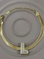Çelik Gold L Harf Bileklik - Görsel 2