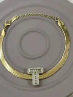 Çelik Gold T Harf Bileklik - Görsel 2