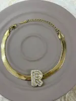Çelik Gold R Harf Bileklik - Görsel 2
