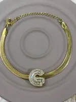 Çelik Gold G Harf Bileklik - Görsel 2