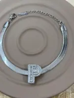 Çelik Silver P Harf Bileklik - Görsel 2