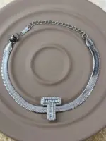 Çelik Silver T Harf Bileklik - Görsel 2