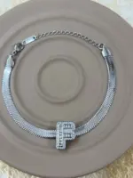 Çelik Silver F Harf Bileklik - Görsel 2