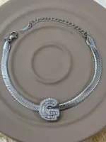 Çelik Silver G Harf Bileklik - Görsel 2
