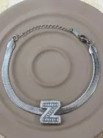 Çelik Silver Z Harf Bileklik - Görsel 2