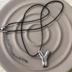Çelik Silver Y Harf Kolye 45cm