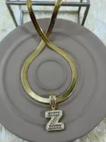 Çelik Gold Z Harf Kolye 45cm - Görsel 2