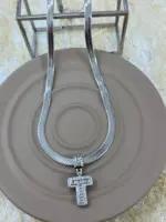 Çelik Silver T Harf Kolye 45cm - Görsel 2
