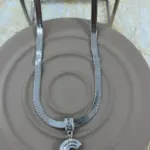 Çelik Silver C Harf Kolye 45cm