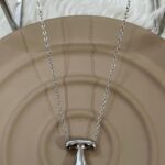 Çelik Silver T Harf Kolye 45cm