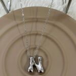 Çelik Silver N Harf Kolye 45cm