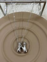 Çelik Silver N Harf Kolye 45cm