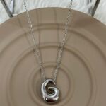 Çelik Silver G Harf Kolye 45cm