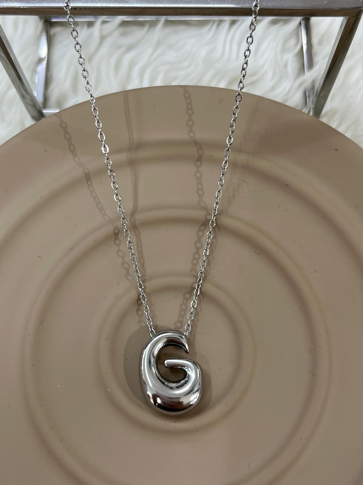 whatsapp-image-2024-10-05-at-17-15.jpg Çelik Silver G Harf Kolye 45cm - Görsel 1