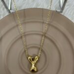 Çelik Gold Y Harf Kolye 45cm