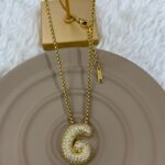 Çelik G Harf Kolye 60cm