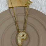 Çelik P Harf Kolye 60cm
