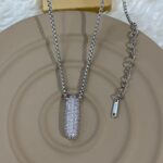Çelik Silver I Harf Kolye 60cm
