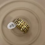 Grek Desenli Çelik Gold Yüzük No: 19