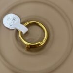Çivi Model Çelik Gold Yüzük No: 18