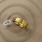 Çift Şeritli Çelik Gold Yüzük No: 20