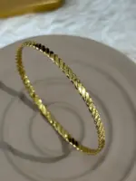 Çelik Gold Bileklik (65mm büyük boy)