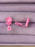 VIP Pembe Dinozor Figürlü Çocuk Küpesi (Açılır-Kapanır Klipsli) - Görsel 3