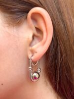 Modern Kilit Küpe – Silver - Görsel 3