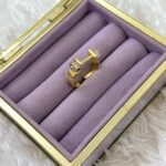 Vida Taşlı Çelik Yüzük (Gold)