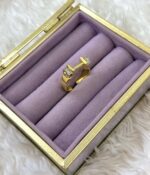 Vida Taşlı Çelik Yüzük (Gold)