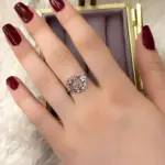 Bahar Çelengi Pembe Taşlı Yüzük (Gümüş)