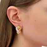 Işıltılı Düğüm Pavé Küpe