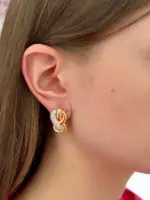 Işıltılı Düğüm Pavé Küpe