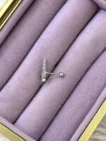 Yıldız Kıvrımı Çelik Ear Climber Piercing - Görsel 2