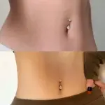 Damla Işıltı Çelik Göbek Piercing